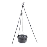 Heavy Duty 9mm Steel Camp Oven Tripod with Adjustable Chain 90cm